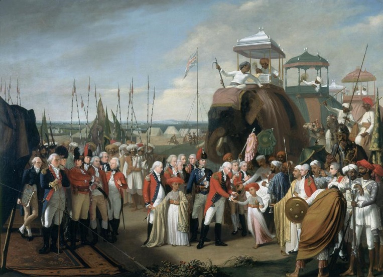 The Reception of the Mysorean Hostage Princes by Marquis Cornwallis, 26 February 1792, (Robert Home) (1752-1834), National Army Museum, London, NAM. 1976-11-86-1